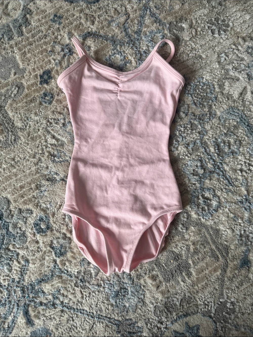 Girls' Light Pink Cotton Dance One-Piece Bodysuit